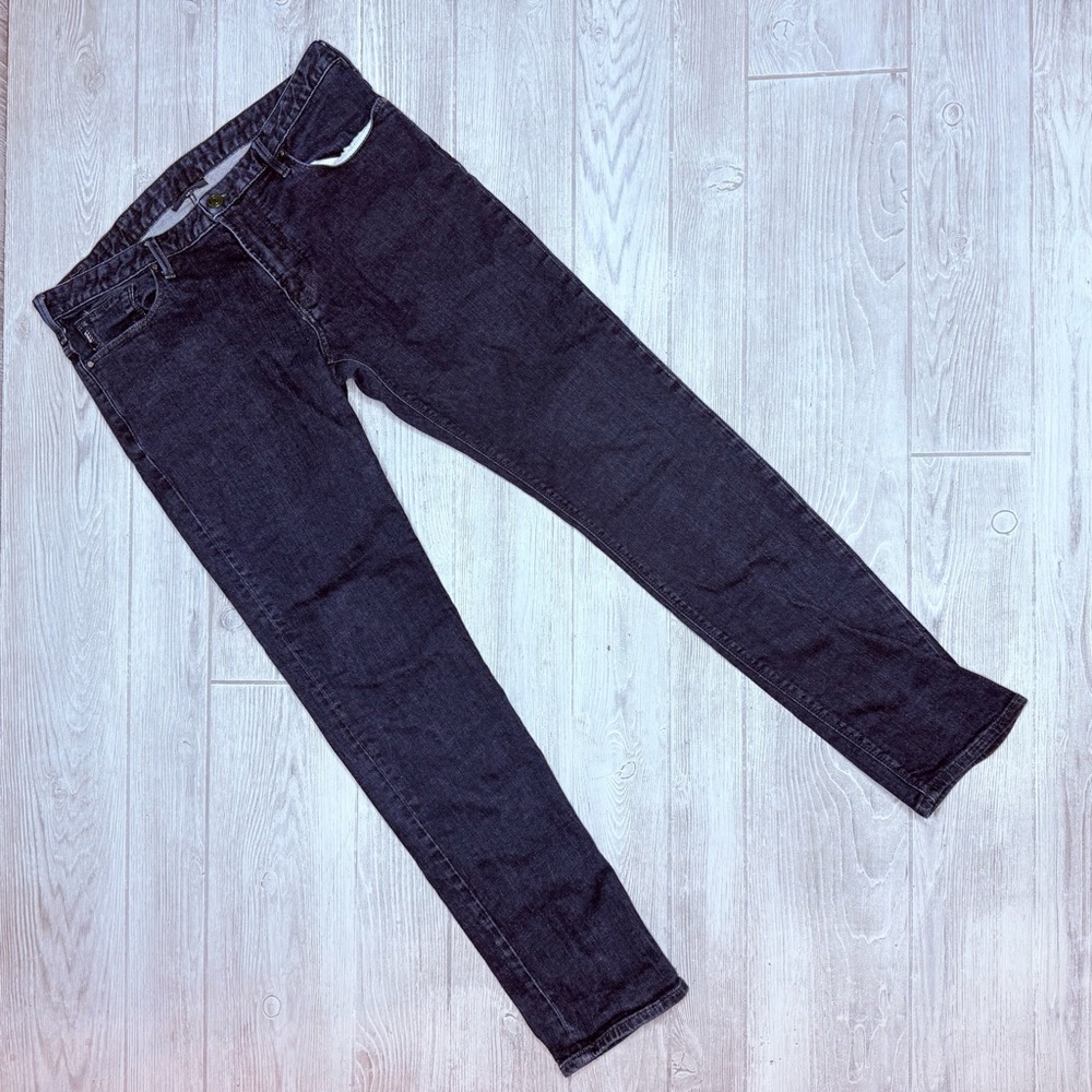 Armani jeans blue denim cotton jeans wide 34 length 32 strait leg